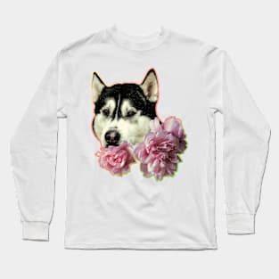 Floral Dog Long Sleeve T-Shirt